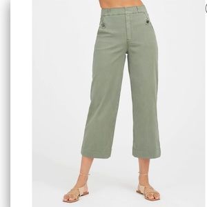 Spanx Stretch Twill Cropped Wide Leg Pant